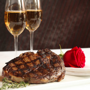 Grilled Steak And Wines on Valentine's Day