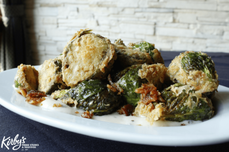 chicken fried brussel sprouts at Kirby's Steakhouse